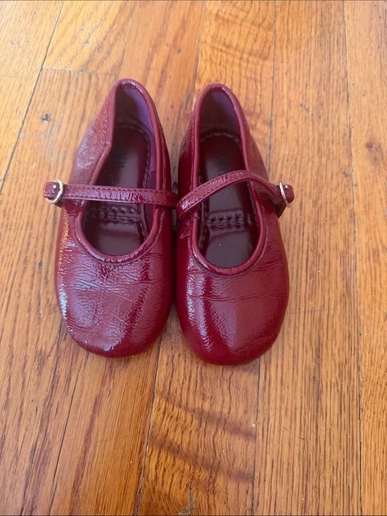 Zara Other - Girls Patent Mary Jane Dress Shoes in Deep Red